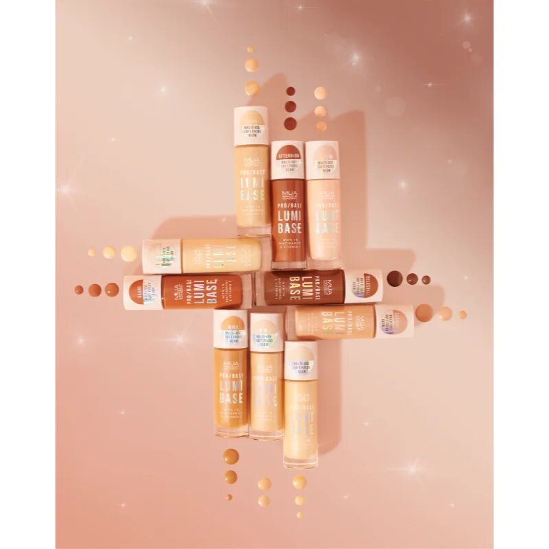 MUA Makeup Academy PRO/BASE Lumi Base baza de machiaj iluminatoare culoare Cashmere (Warm) 33 ml