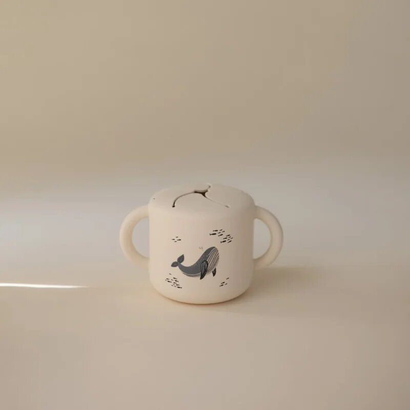 Mushie Baby Snack Cup ceasca pentru gustare Whales 1 buc