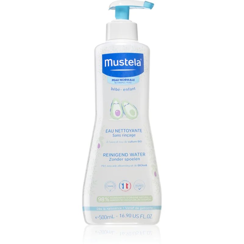 Mustela Bébé No Rinse Cleansing Water lotiune de curatare pentru nou-nascuti si copii 500 ml