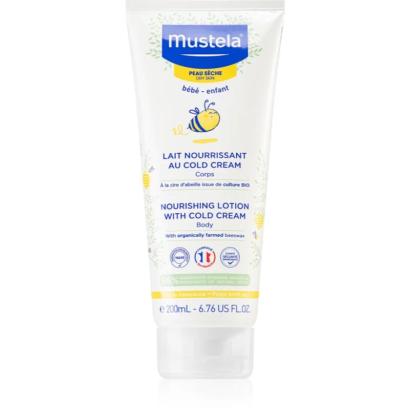 Mustela Bébé Nourishing Lotion Wih Cold Cream loțiune de corp hidratantă contine emulsie Cold cream 200 ml