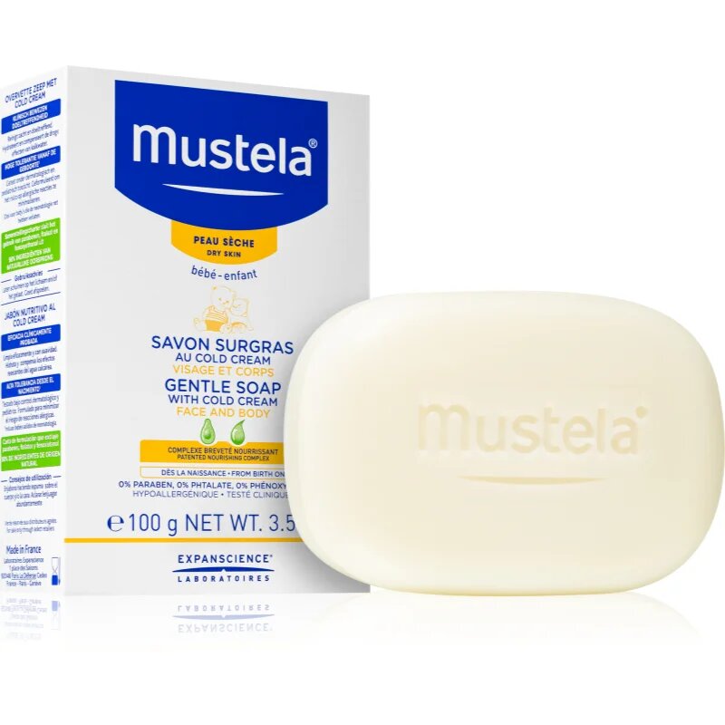 Mustela Bébé sapun delicat pentru nou-nascuti si copii 100 g