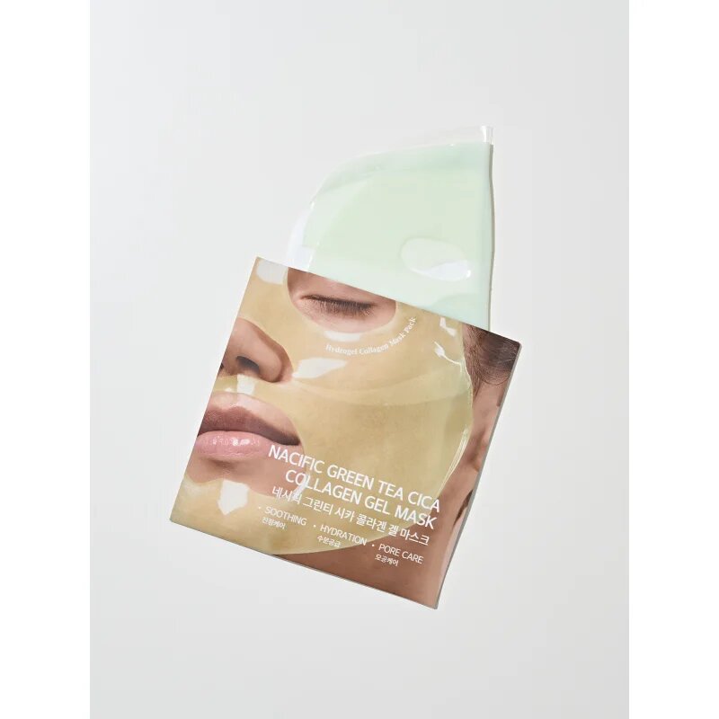 Nacific Green Tea Collagen Gel Mask masca pentru albirea tenului cu efect de hidratare 1 buc