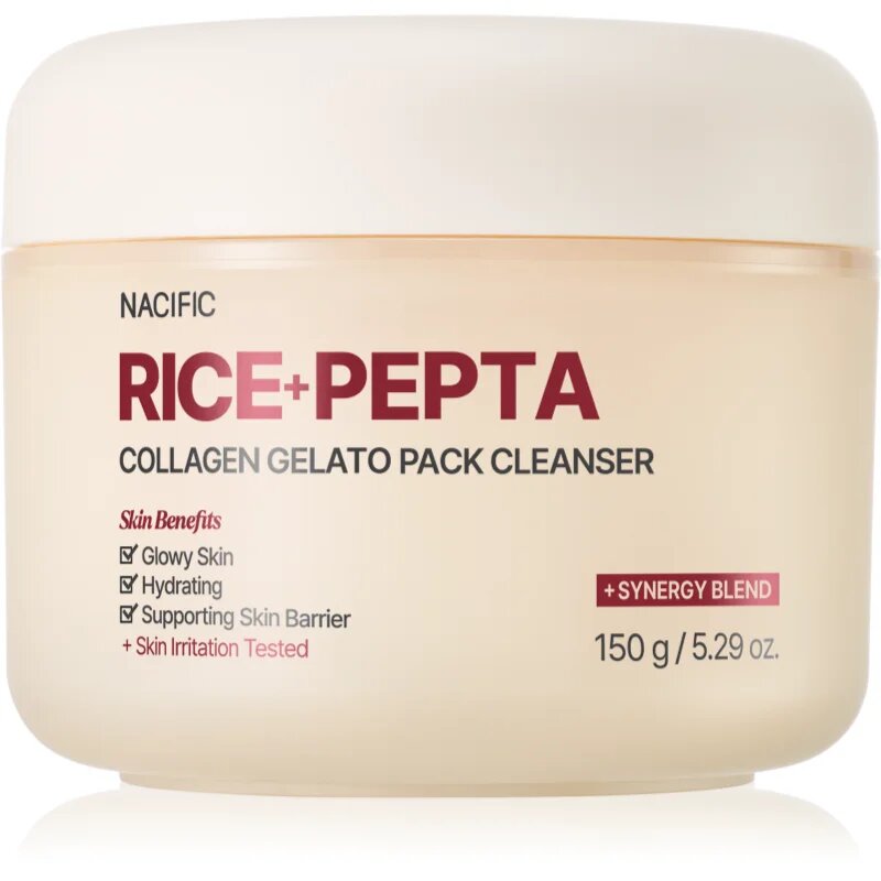 Nacific Rice + Pepta Collagen Gelato Pack Cleanser gel hidratant de curatare pentru fortificarea barierei cutanate 150 g
