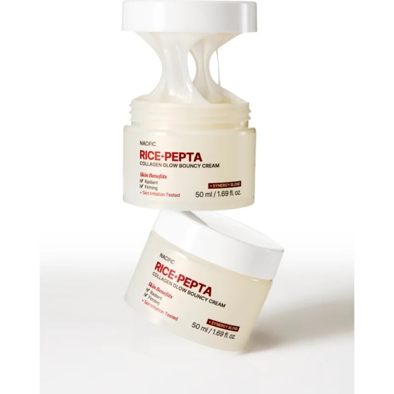 Nacific Rice + Pepta Collagen Glow Bouncy Cream cremă de față iluminatoare cu efect de hidratare 50 ml