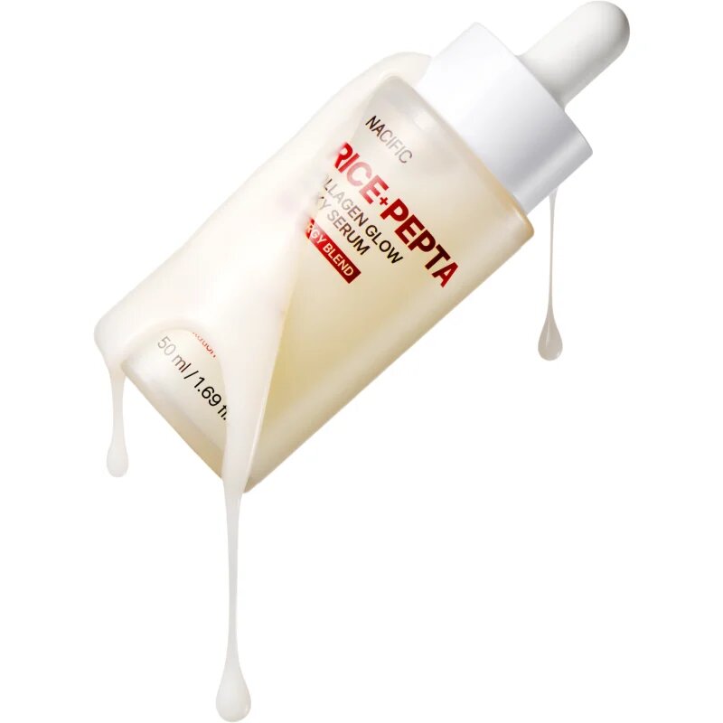 Nacific Rice + Pepta Collagen Glow Milky Serum ser facial cu efect iluminator cu efect de hidratare 50 ml