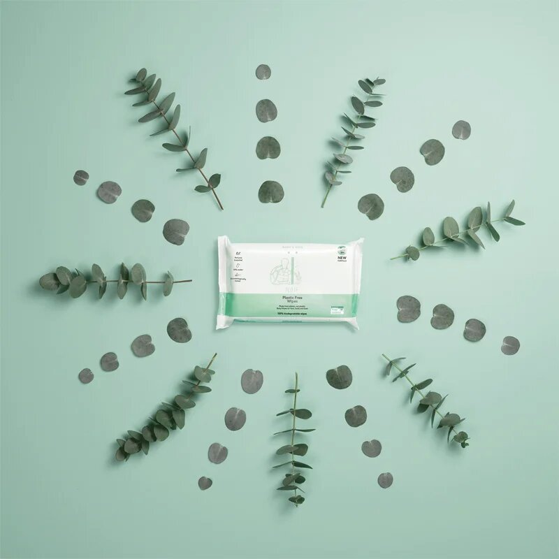 Naif Baby & Kids Plastic Free Wipes Șervețele umede pentru nou-nascuti si copii 54 buc