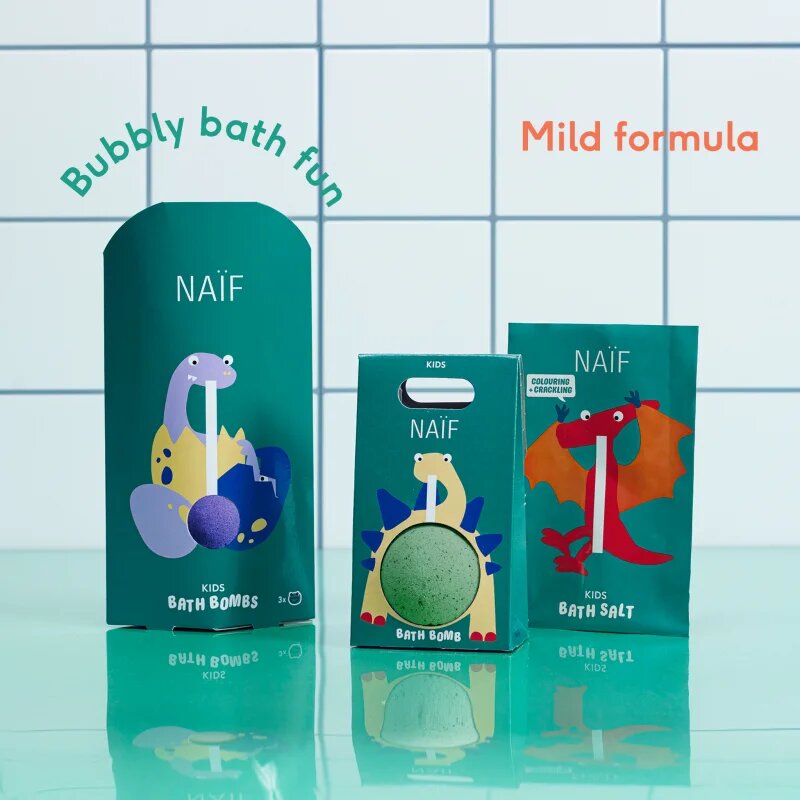 Naif Kids Bath Bombs bombă de baie pentru copii 3x40 g