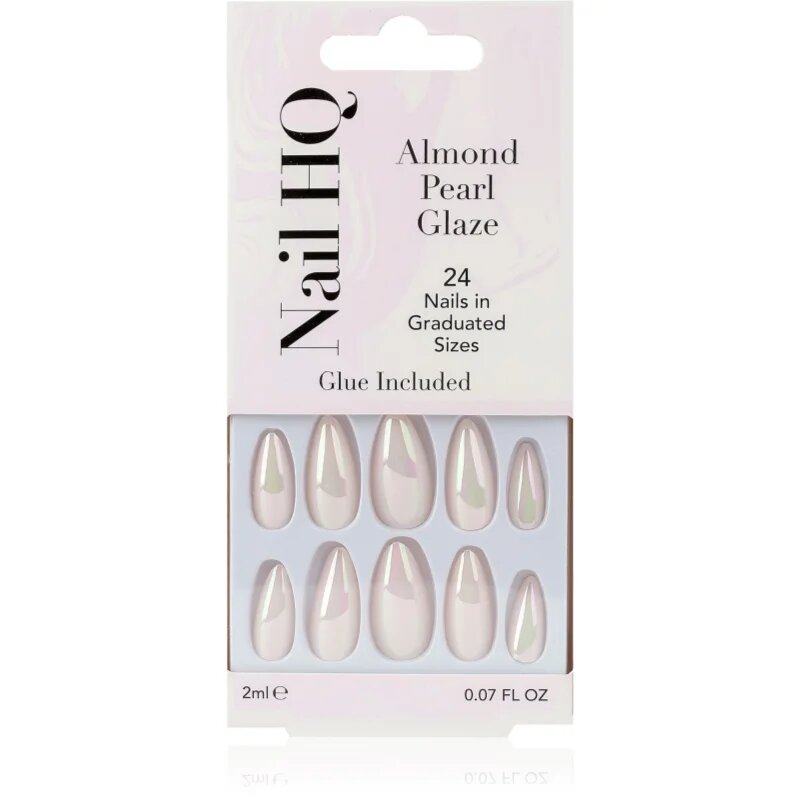 Nail HQ Almond unghii artificiale Pearl Glaze 24 buc