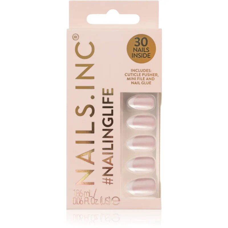 Nails Inc. #NailingLife Press-On Nails unghii artificiale culoare All Out Olivia Glaze 33 buc