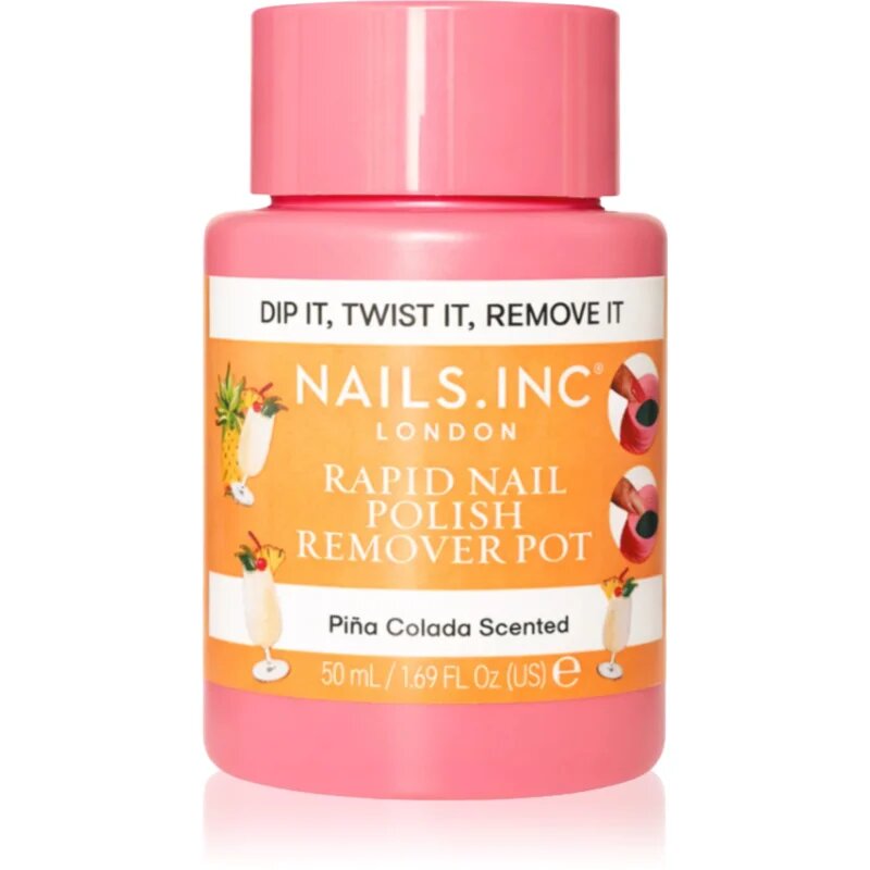 Nails Inc. Rapid Nail Polish Remover Pot Pina Colada Scented dizolvant pentru oja 50 ml