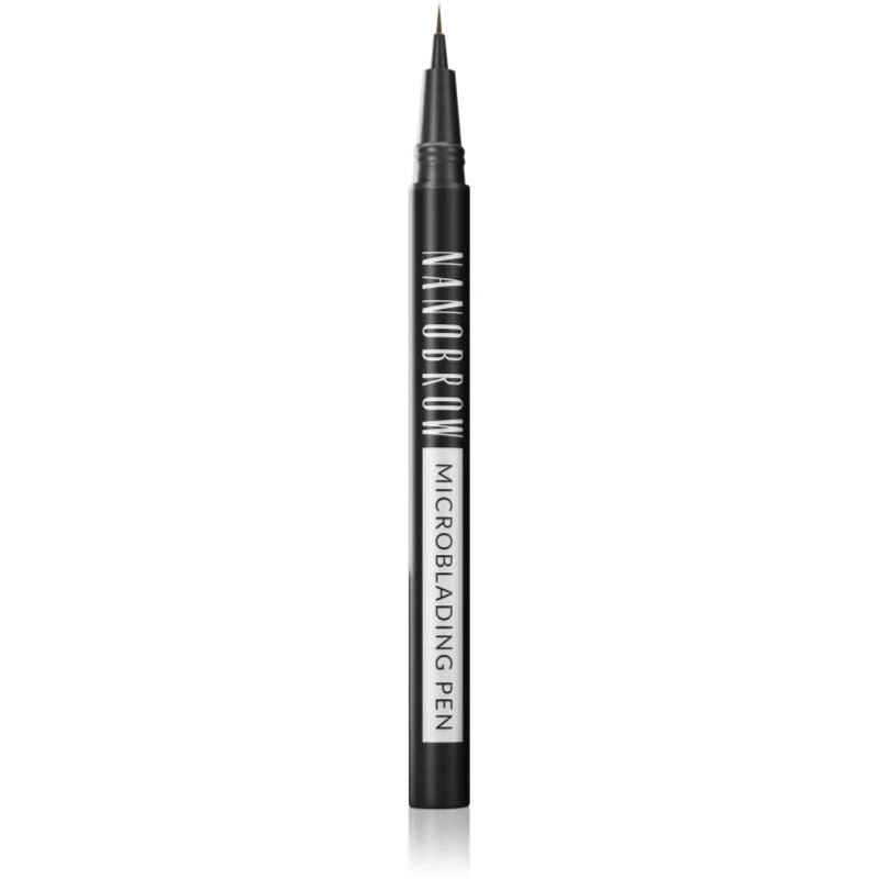 Nanobrow Microblading Pen contur de precizie rezistent la apă pentru sprâncene culoare Dark Brown 1 ml