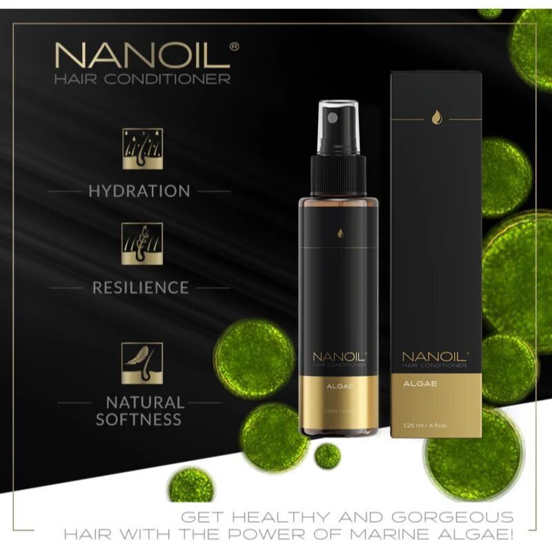 Nanoil Algae balsam fara clatire in 2 faze cu extract din alge nori 125 ml