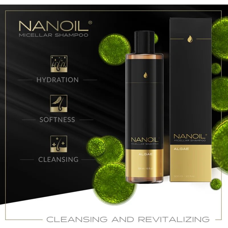 Nanoil Algae șampon micelar cu extract din alge nori 300 ml