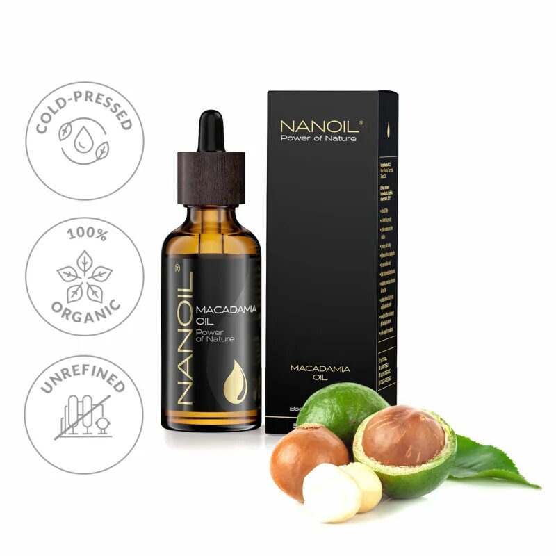 Nanoil Macadamia Oil macadamia oil pentru față corp și păr 50 ml