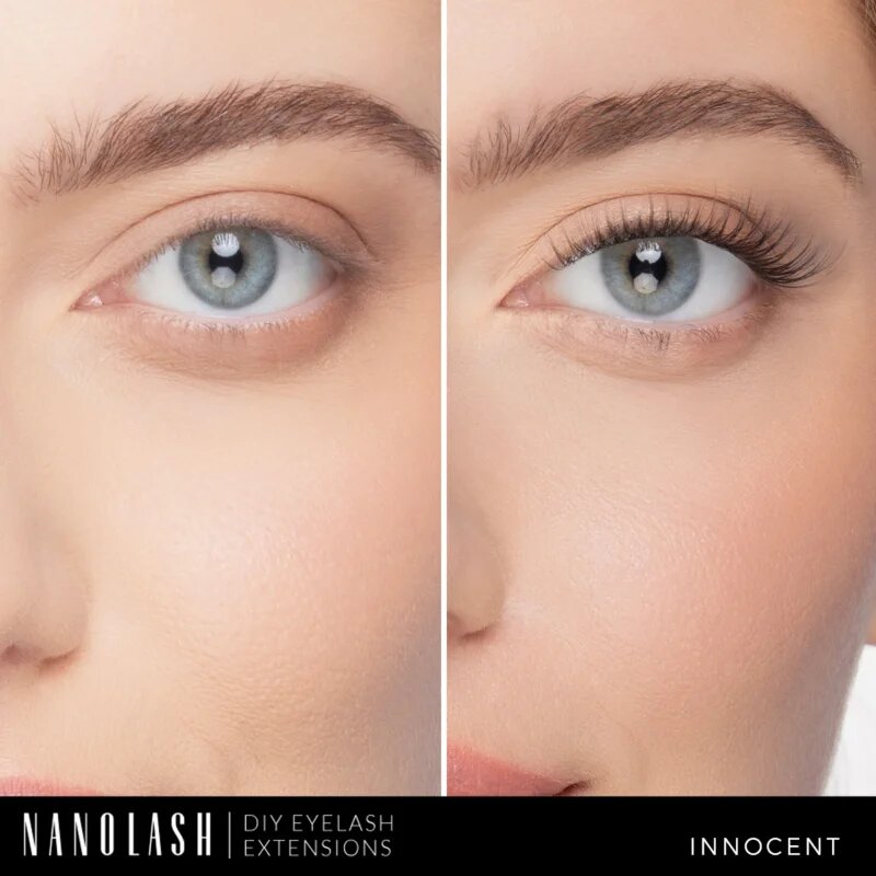 Nanolash DIY Eyelash Extensions pachet cu gene fără noduri autoadezive Innocent 36 buc
