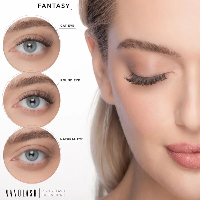Nanolash DIY Eyelash Extensions set pentru extensia genelor acasă Fantasy 36 buc