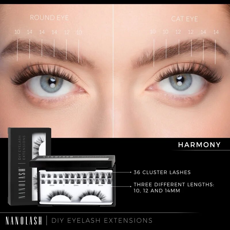 Nanolash DIY Starter Kit set pentru extensia genelor acasă Harmony