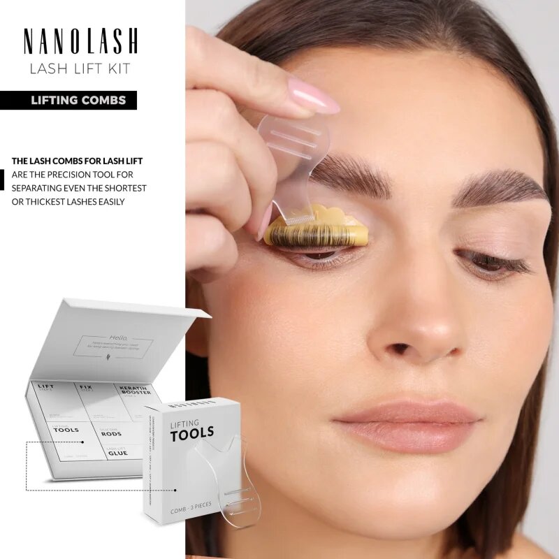 Nanolash Lifting Combs pieptene pentru gene 3 buc