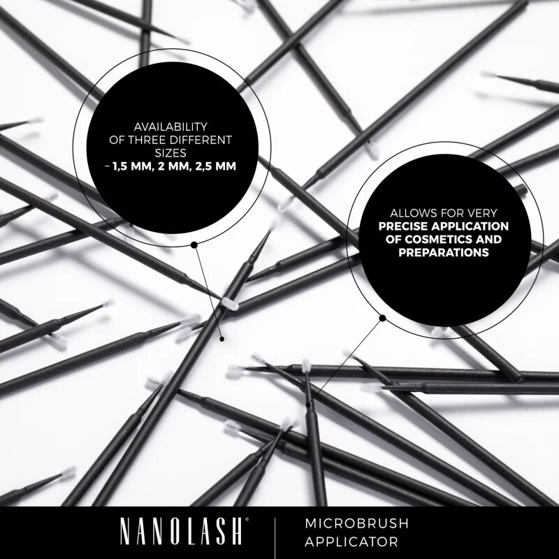 Nanolash Microbrush perie pentru gene 2 mm 100 buc
