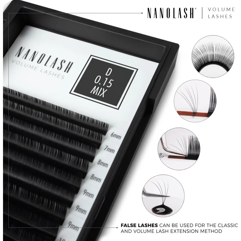 Nanolash Volume Lashes gene false 0.15 D 6-13mm 1 buc