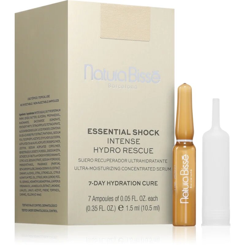 Natura Bissé Essential Shock Intense Hydro Rescue Fiole pentru regenerarea intensă a pielii cu efect de hidratare 1 buc