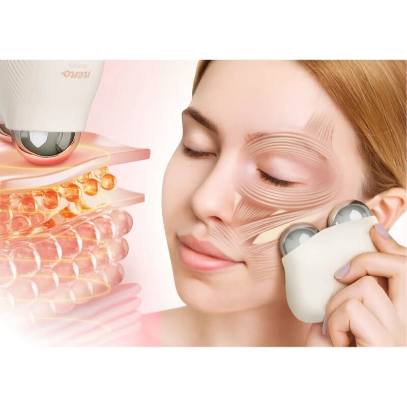 NENO Beauty Naya aparat de masaj facial cu tehnologie EMS și funcție de termoterapie 1 buc