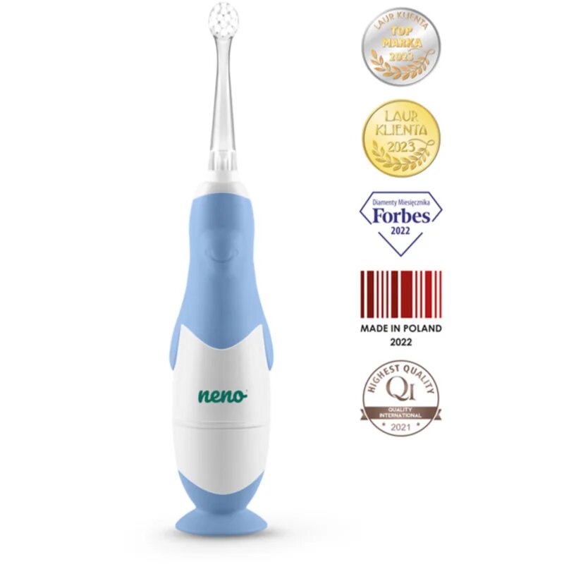 NENO Denti Blue 0-3 y baterie perie de dinti pentru copii 1 buc