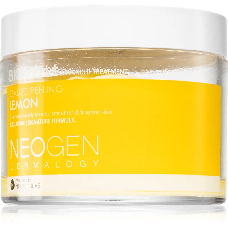 Bio-Peel+ Gauze Peeling Lemon discuri pentru indepartarea impuritatilor pentru strălucirea și netezirea pielii 30 buc