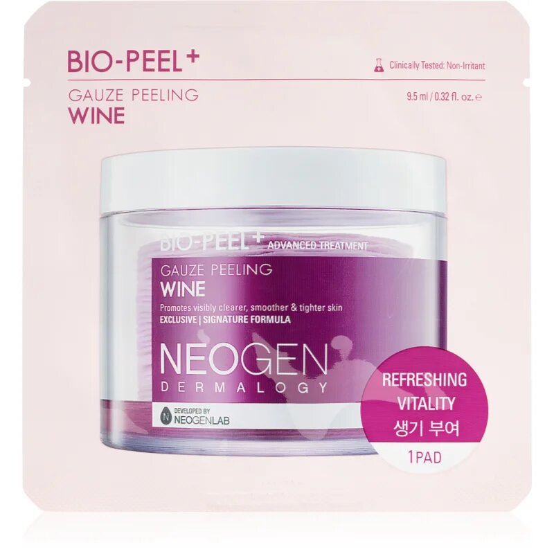 Bio-Peel+ Gauze Peeling Wine discuri pentru indepartarea impuritatilor pentru netezirea pielii si inchiderea porilor 1 buc