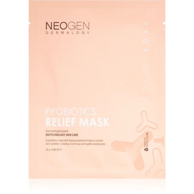 Neogen Dermalogy Probiotics Relief Mask mască textilă calmantă cu probiotice 5 buc