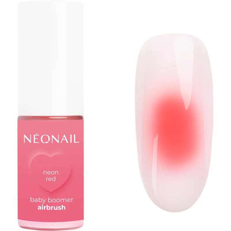 NeoNail Baby Boomer Airbrush pudră colorată pentru unghii culoare Neon Red 5 g