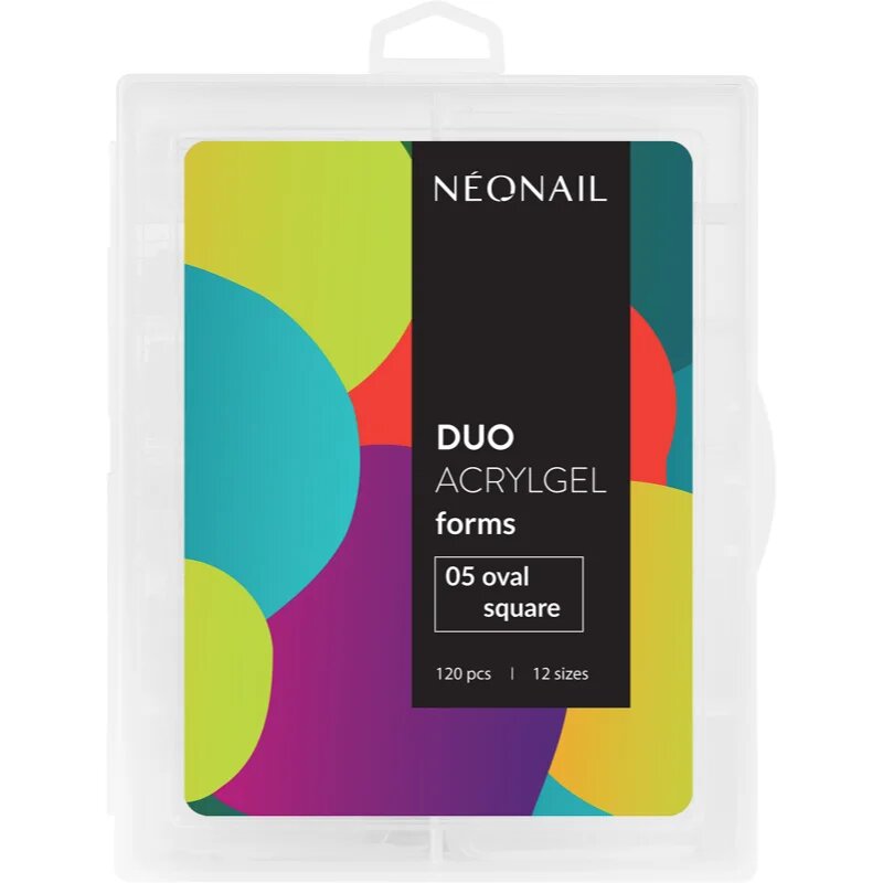 NeoNail Duo Acrylgel Forms șabloane pentru unghii tip 05 Oval Square 120 buc