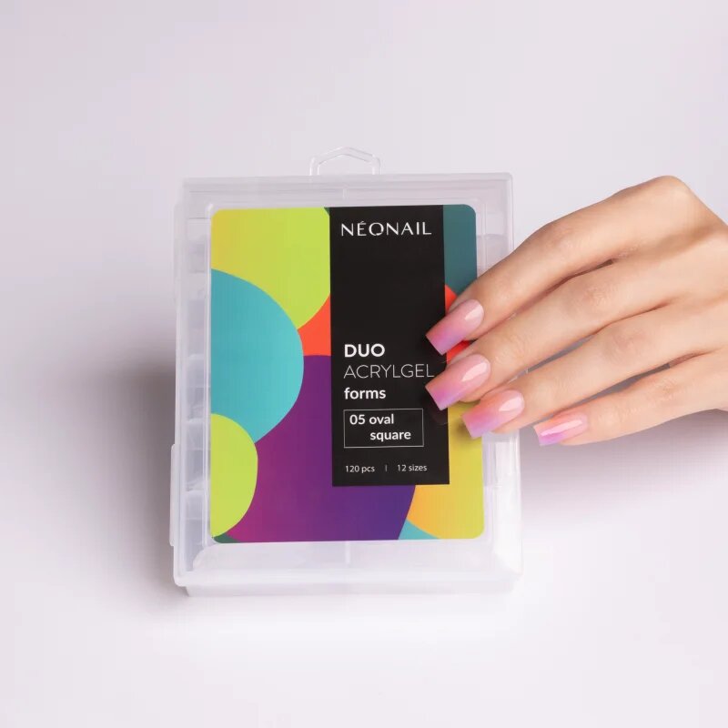 NeoNail Duo Acrylgel Forms șabloane pentru unghii tip 05 Oval Square 120 buc