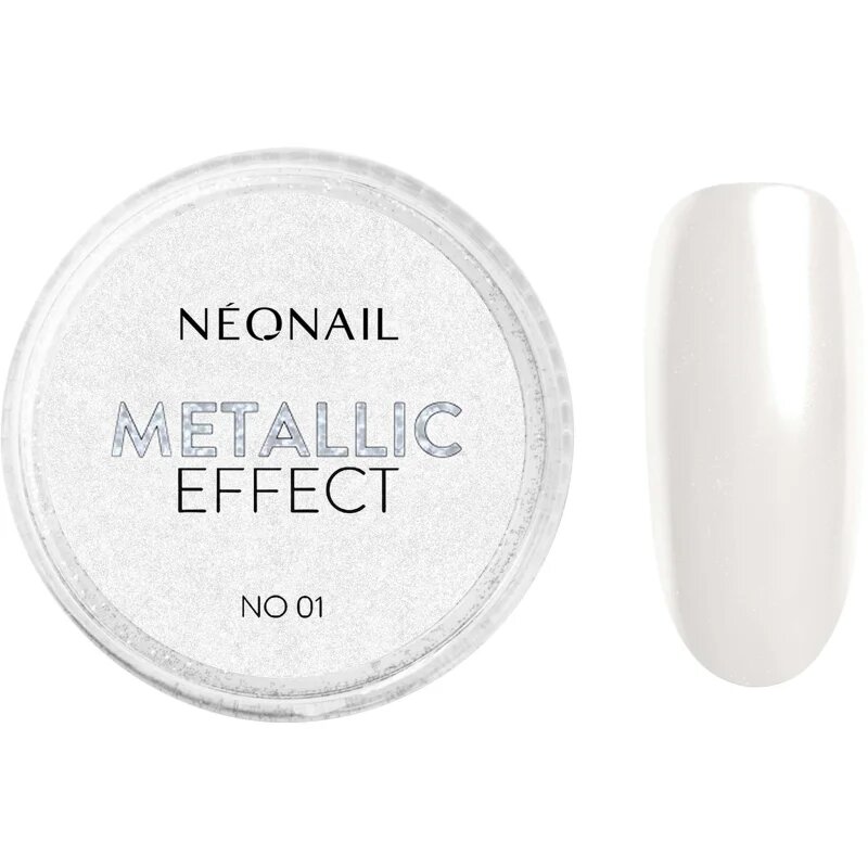 NeoNail Effect Metallic pudra cu particule stralucitoare pentru unghii culoare 01 1 g