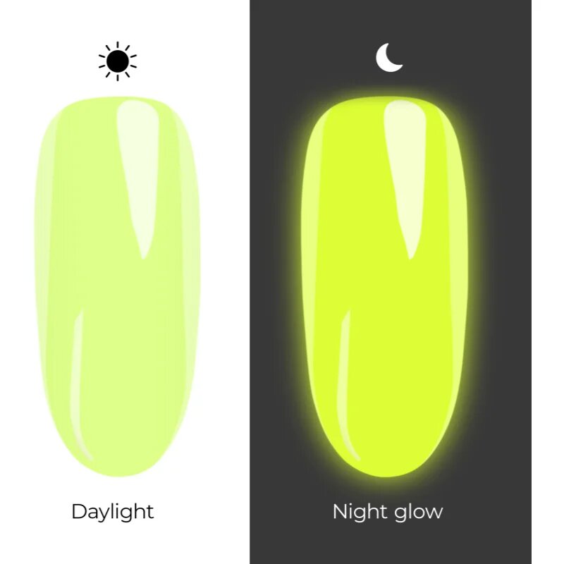 NeoNail Let Them Glow lac de unghii sub forma de gel care luminează pe întuneric culoare Luminous Beats 7.2 ml