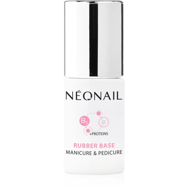 NeoNail Manicure & Pedicure Rubber Base baza gel pentru unghii cu proteine 72 ml