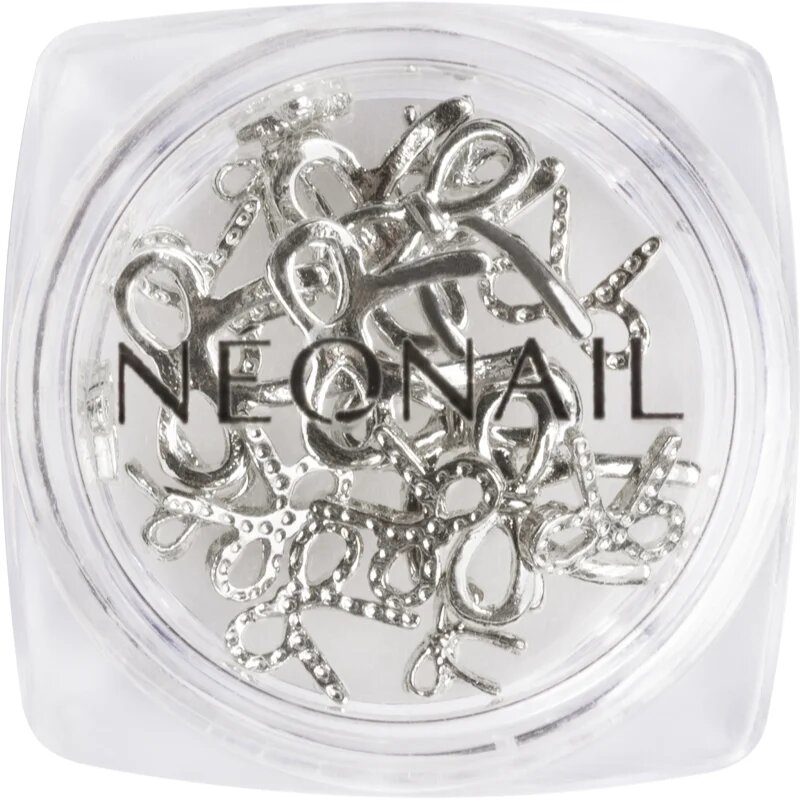 NeoNail Nail Art 3D Bows decorație pentru unghii culoare Silver 1 buc