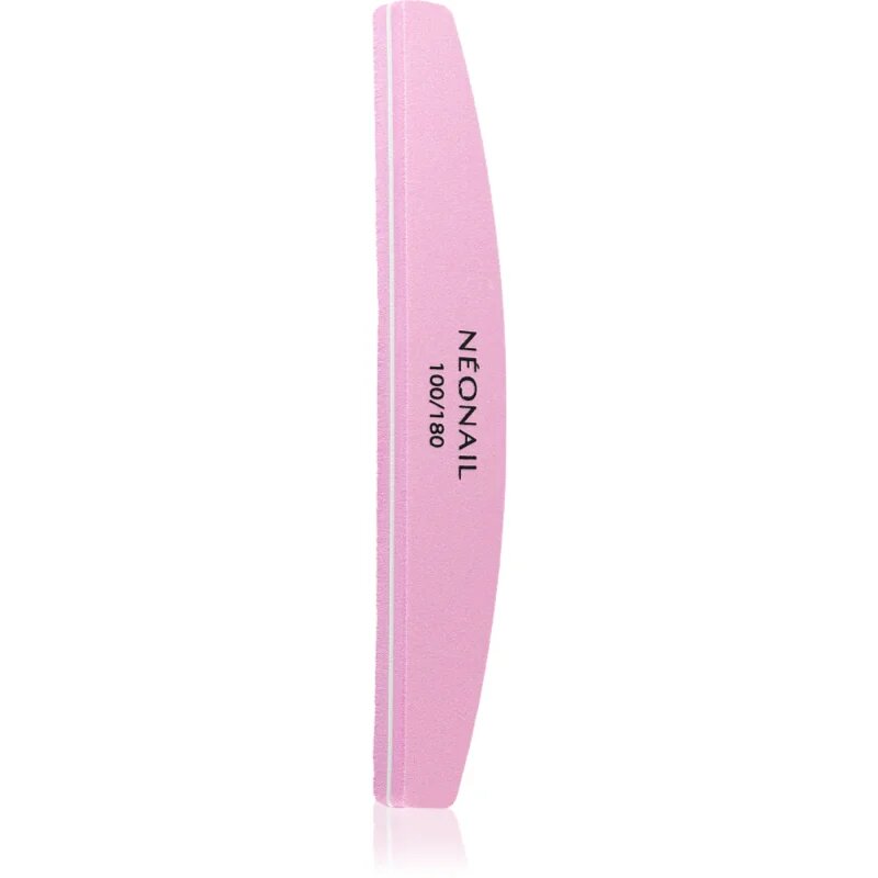NeoNail Nail Buffer Curved pila de luciu tip 100/180 Pink 1 buc