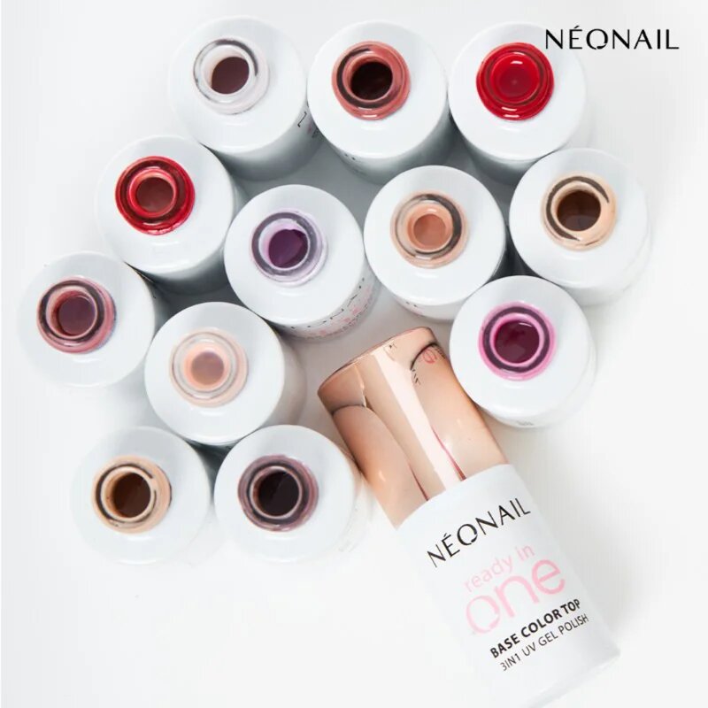NeoNail Ready In One 3in1 UV Gel Polish lac de unghii sub forma de gel cu pulbere de diamante culoare 02 One Coconut Milk 7.2 ml