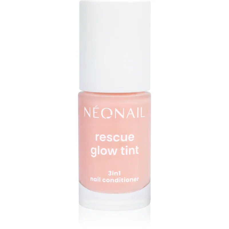 NeoNail Rescue Glow Tint 3in1 Nail Conditioner lac de unghii pentru ingrijire culoare Peachy Nude 7.2 ml