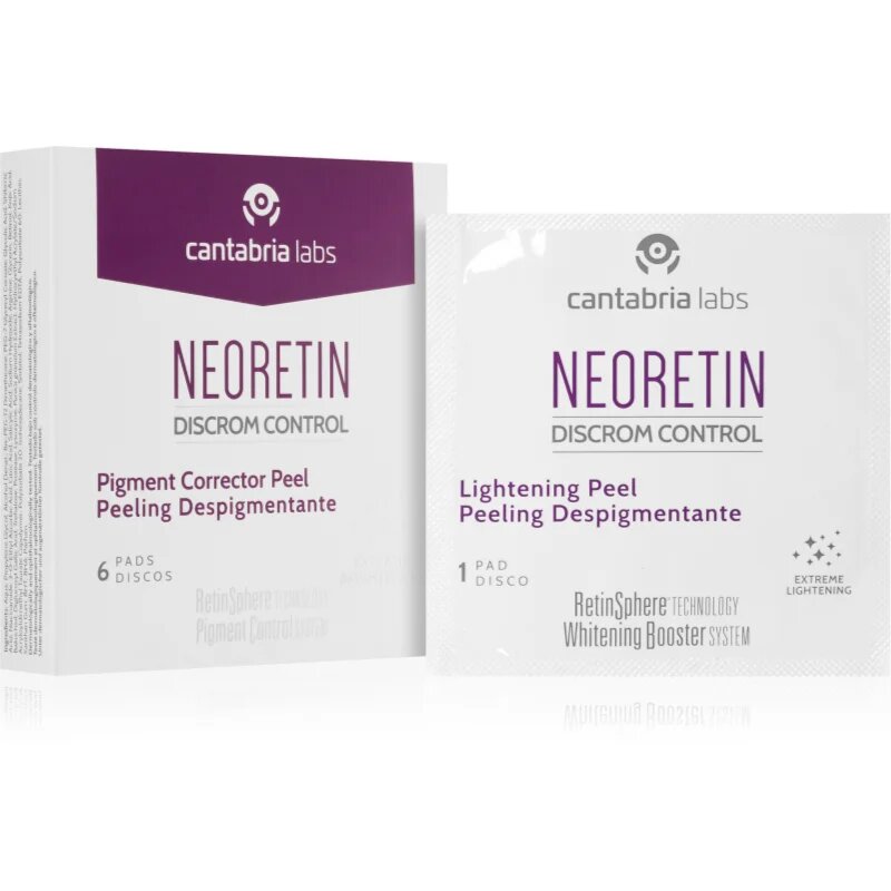 Discrom control Lightening Peel exfoliere enzimatica cu acid glicolic 6x1 ml