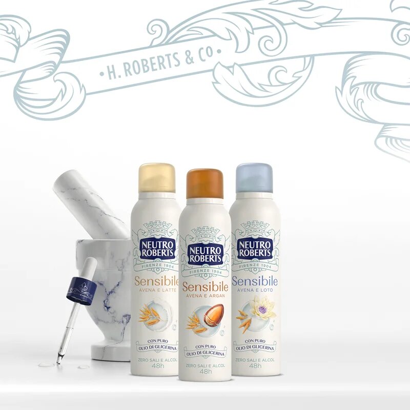 Neutro Roberts Avena e Argan deodorant spray cu o eficienta de 48 h 50 ml