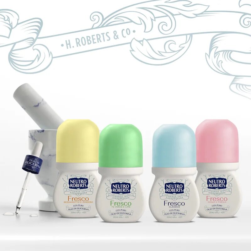 Neutro Roberts Tè Verde e Lime Deodorant roll-on cu o eficienta de 48 h 50 ml