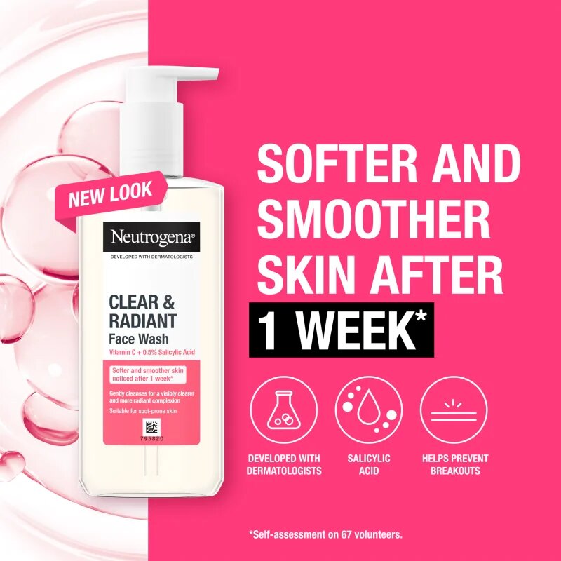 Neutrogena Clear & Radiant gel de curățare 200 ml