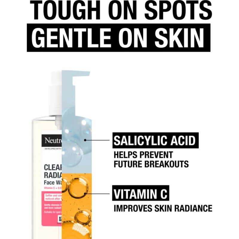 Neutrogena Clear & Radiant gel de curățare 200 ml
