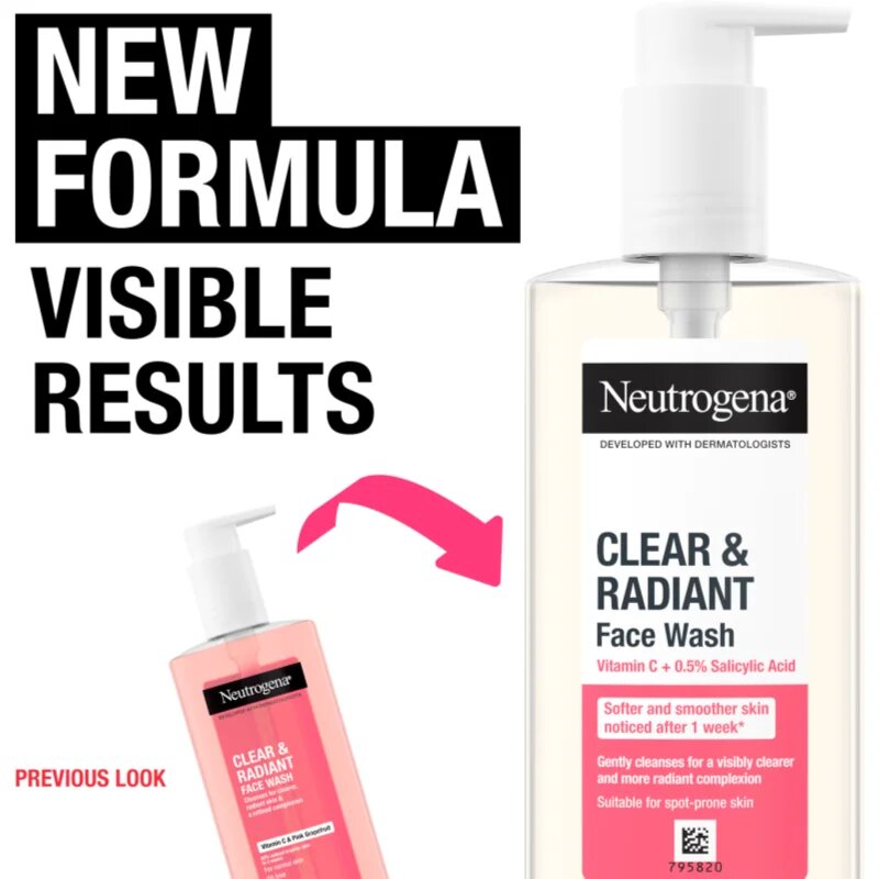 Neutrogena Clear & Radiant gel de curățare 200 ml