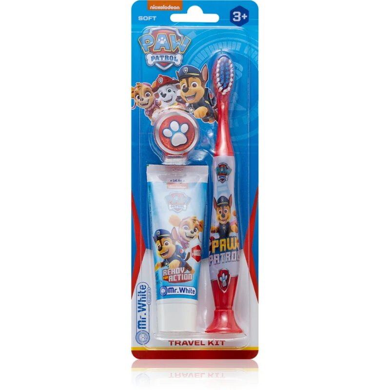 Paw Patrol Travel Kit set pentru îngrijirea dentară pentru copii 3y+ Soft 1 buc