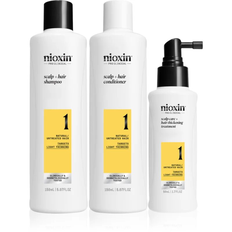 System 1 set cadou pentru par fin si subtiat 3 buc