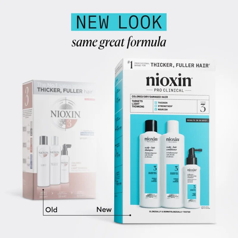 Nioxin System 3 set cadou pentru păr vopsit 3 buc
