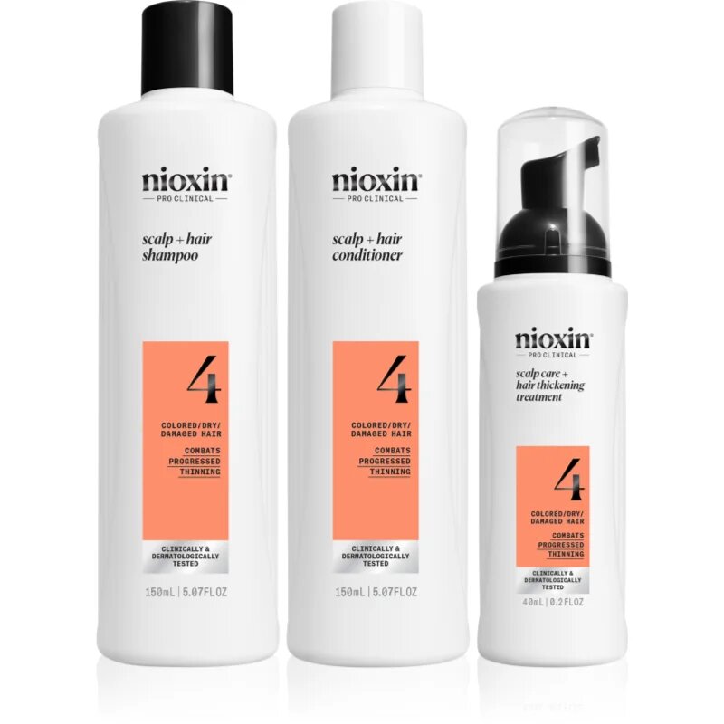 Nioxin System 4 set cadou pentru par deteriorat si vopsit 3 buc